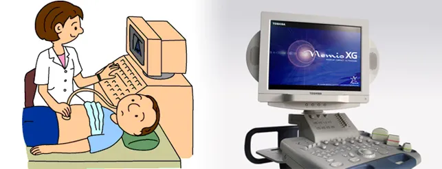 超音波　心エコー、腹部エコー、頚部エコー
